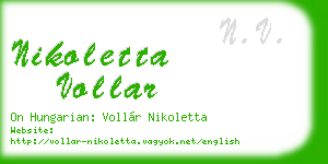 nikoletta vollar business card